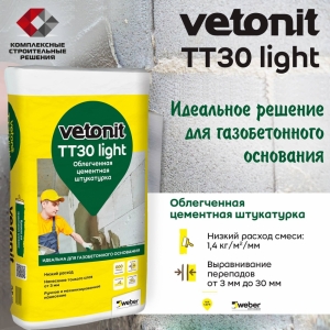 Запуск нового продукта — Vetonit TT30 light