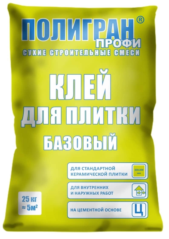 Изображение товара Клей базовый ПОЛИГРАН ПРОФИ 25кг