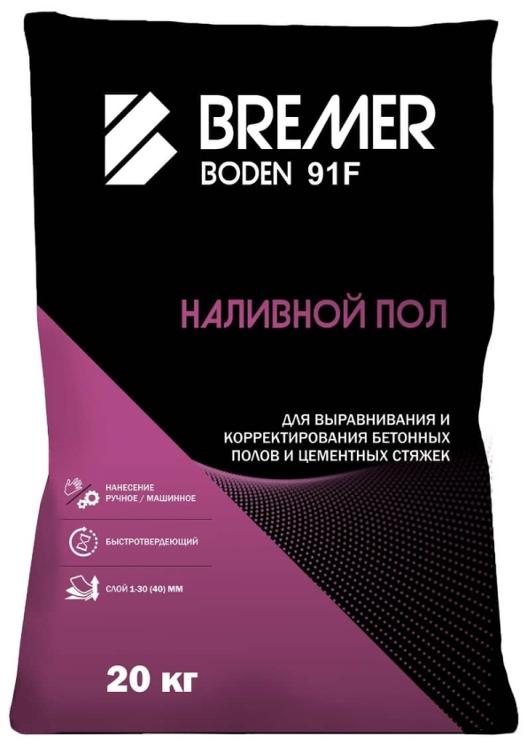 Изображение товара Ровнитель для пола Финишный Bremer BODEN 91F, 20 кг