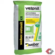 Weber.Vetonit KR белая шпаклевка, 25 кг – фото товара