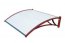 Превью изображения товара Козырек Faracs молочный с красн. кроншт.1200х930х280мм
